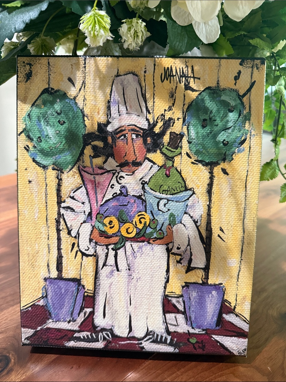 Joanna Chef Illustration Art Print - "Topiary Lounge" 8 x 10